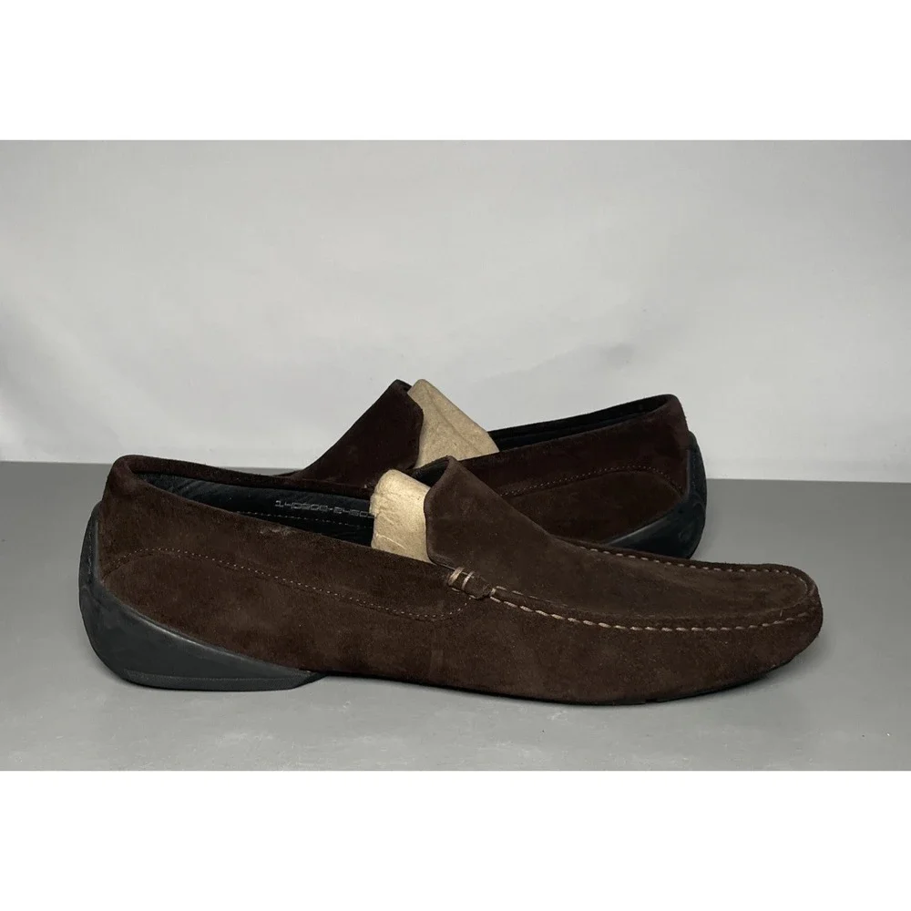 Porsche Design PD Driver Vel Asph‎ Men's Suede Loafers Size 11
